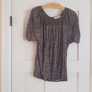 Anne Taylor Loft Leopard Print Blouse